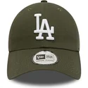 casquette-courbee-verte-ajustable-9twenty-league-essential-los-angeles-dodgers-mlb-new-era