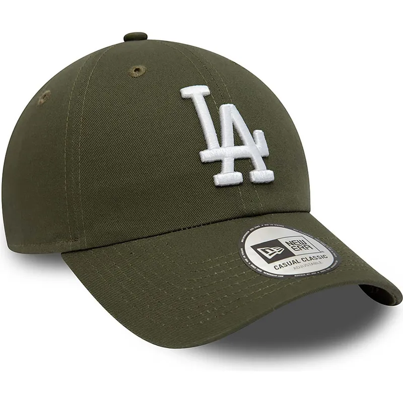 petten-gebogen-groen-verstelbaar-9twenty-league-essential-van-los-angeles-dodgers-mlb-van-new-era