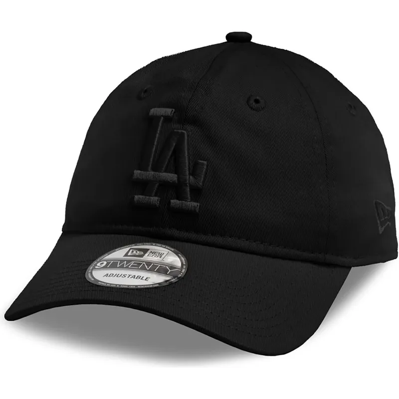 petten-gebogen-zwart-verstelbaar-9twenty-league-essential-van-los-angeles-dodgers-mlb-van-new-era