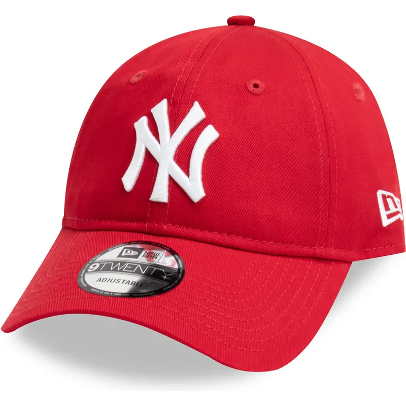 casquette-courbee-rouge-ajustable-9twenty-league-essential-new-york-yankees-mlb-new-era