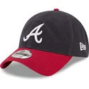 cappellino-con-visiera-curva-blu-marino-e-rosso-regolabile-9twenty-core-classic-di-atlanta-braves-mlb-di-new-era