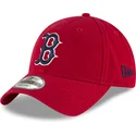 rod-justerbar-kurvet-kasket-med-marineblat-logo-9twenty-core-classic-fra-boston-red-sox-mlb-fra-new-era