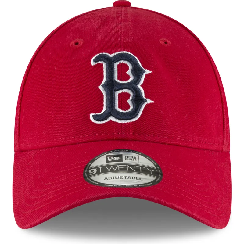 rod-justerbar-kurvet-kasket-med-marineblat-logo-9twenty-core-classic-fra-boston-red-sox-mlb-fra-new-era