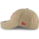 casquette-courbee-marron-claire-ajustable-avec-logo-rouge-9twenty-core-classic-boston-red-sox-mlb-new-era