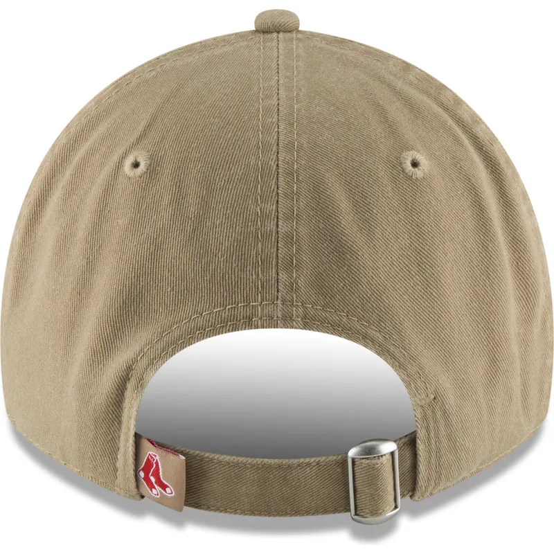 petten-gebogen-bruin-verstelbare-band-claro-9twenty-core-classic-van-boston-red-sox-mlb-van-new-era