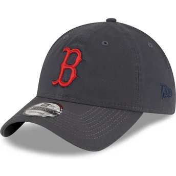 Petten gebogen grijs verstelbaar 9TWENTY Core Classic van Boston Red Sox MLB van New Era
