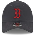 casquette-courbee-grise-ajustable-avec-logo-rouge-9twenty-core-classic-boston-red-sox-mlb-new-era