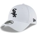 casquette-courbee-blanche-ajustable-avec-logo-noir-9twenty-core-classic-chicago-white-sox-mlb-new-era