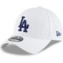 casquette-courbee-blanche-ajustable-avec-logo-bleu-9twenty-core-classic-los-angeles-dodgers-mlb-new-era