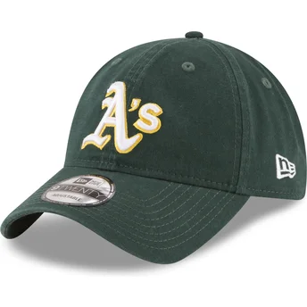 Petten gebogen groen verstelbare band 9TWENTY Core Classic van Oakland Athletics MLB van New Era