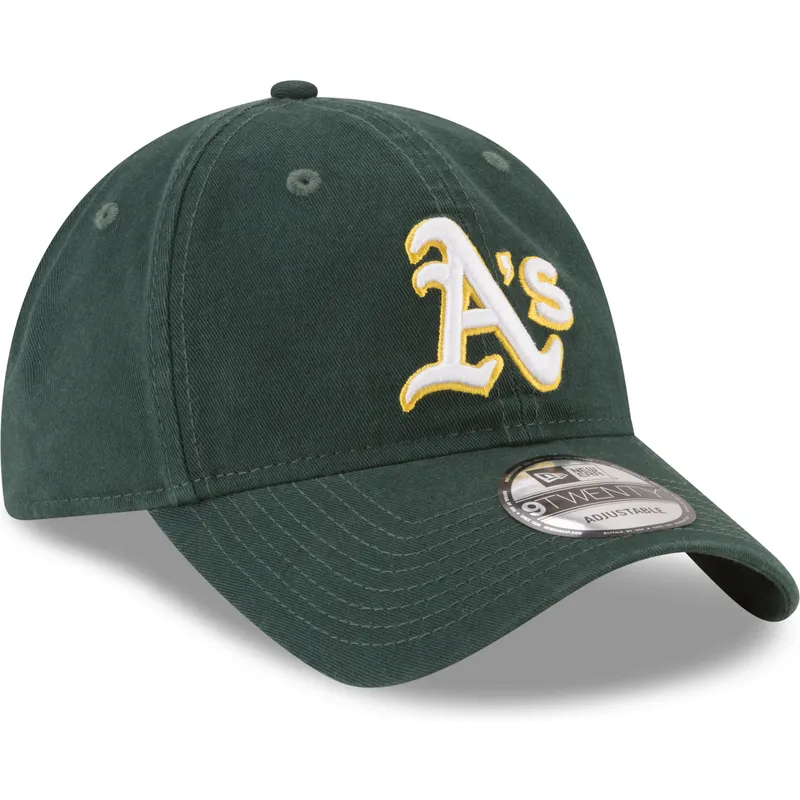 petten-gebogen-groen-verstelbare-band-9twenty-core-classic-van-oakland-athletics-mlb-van-new-era