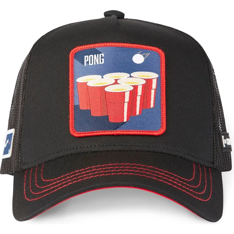 petten-gebogen-zwart-snapback-beer-pong-cocktails-van-capslab