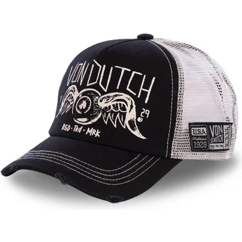 Petten gebogen zwart snapback voor kinderen CREW4 van Von Dutch