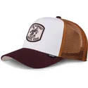 casquette-trucker-blanche-marron-et-grenat-coffee-club-hft-djinns