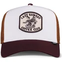 casquette-trucker-blanche-marron-et-grenat-coffee-club-hft-djinns