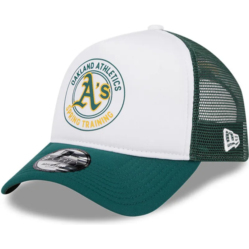 New Era Flat Brim 59FIFTY AC Perf Oakland Athletics MLB Green and Yellow  Fitted Cap