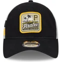 casquette-trucker-noire-et-blanche-9twenty-stripe-pittsburgh-pirates-mlb-new-era