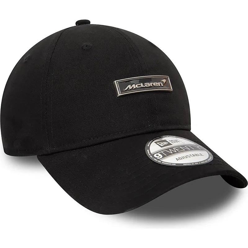 petten-gebogen-zwart-verstelbaar-9twenty-pin-badge-van-mclaren-racing-formula-1-van-new-era
