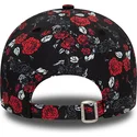 casquette-courbee-noire-et-rouge-ajustable-9forty-floral-all-over-print-manchester-united-football-club-premier-league-new-era