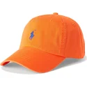 casquette-courbee-orange-ajustable-avec-logo-bleu-cotton-chino-classic-sport-polo-ralph-lauren