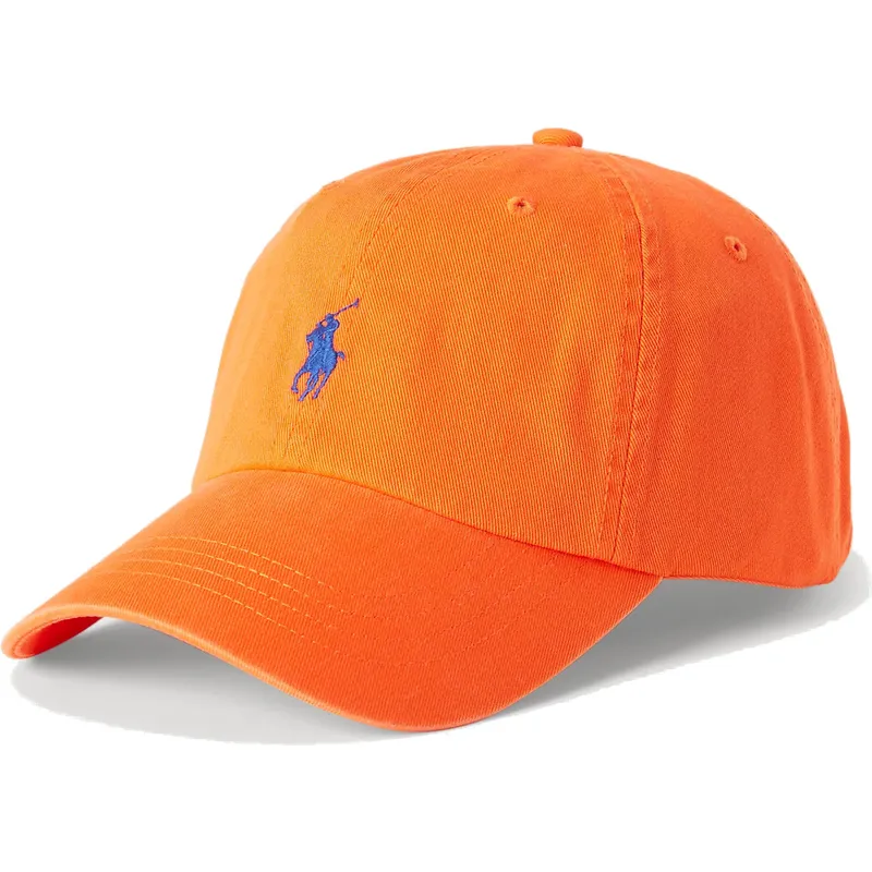 petten-gebogen-oranje-verstelbare-band-van-polo-ralph-lauren