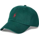 casquette-courbee-verte-fonce-ajustable-avec-logo-rouge-cotton-chino-classic-sport-polo-ralph-lauren