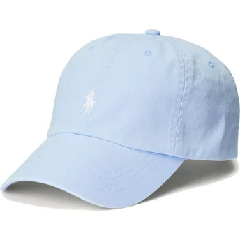 Gorra curva azul claro ajustable con logo blanco Cotton Chino Classic Sport de Polo Ralph Lauren