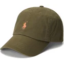 casquette-courbee-verte-ajustable-avec-logo-orange-cotton-chino-classic-sport-polo-ralph-lauren