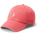 gorra-curva-roja-claro-ajustable-con-logo-blanco-cotton-chino-classic-sport-de-polo-ralph-lauren