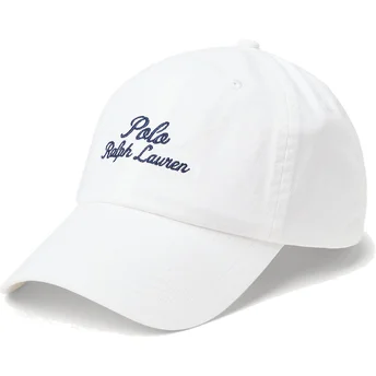 Casquette courbée blanche ajustable Chino Classic Sport Script Polo Ralph Lauren