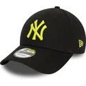 gorra-curva-negra-ajustable-con-logo-amarillo-9forty-league-essential-de-new-york-yankees-mlb-de-new-era