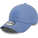 new-era-curved-brim-blue-logo-9forty-league-essential-new-york-yankees-mlb-blue-adjustable-cap