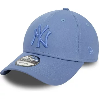 Gorra curva azul ajustable con logo azul 9FORTY League Essential de New York Yankees MLB de New Era
