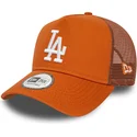 petten-gebogen-bruin-snapback-a-frame-league-essential-van-los-angeles-dodgers-mlb-van-new-era