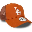 petten-gebogen-bruin-snapback-a-frame-league-essential-van-los-angeles-dodgers-mlb-van-new-era