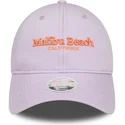 casquette-courbee-violette-ajustable-pour-femme-9twenty-wordmark-malibu-beach-california-new-era