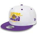 casquette-plate-blanche-et-violette-snapback-9fifty-white-crown-los-angeles-lakers-nba-new-era