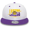 casquette-plate-blanche-et-violette-snapback-9fifty-white-crown-los-angeles-lakers-nba-new-era