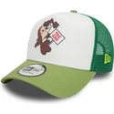 gorra-trucker-blanca-y-verde-a-frame-character-de-diablo-de-tasmania-looney-tunes-de-new-era