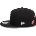 petten-plat-zwart-snapback-9fifty-flower-icon-van-new-york-yankees-mlb-van-new-era