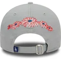 gra-justerbar-9forty-flower-icon-kasket-med-buet-skygge-fra-los-angeles-dodgers-mlb-fra-new-era