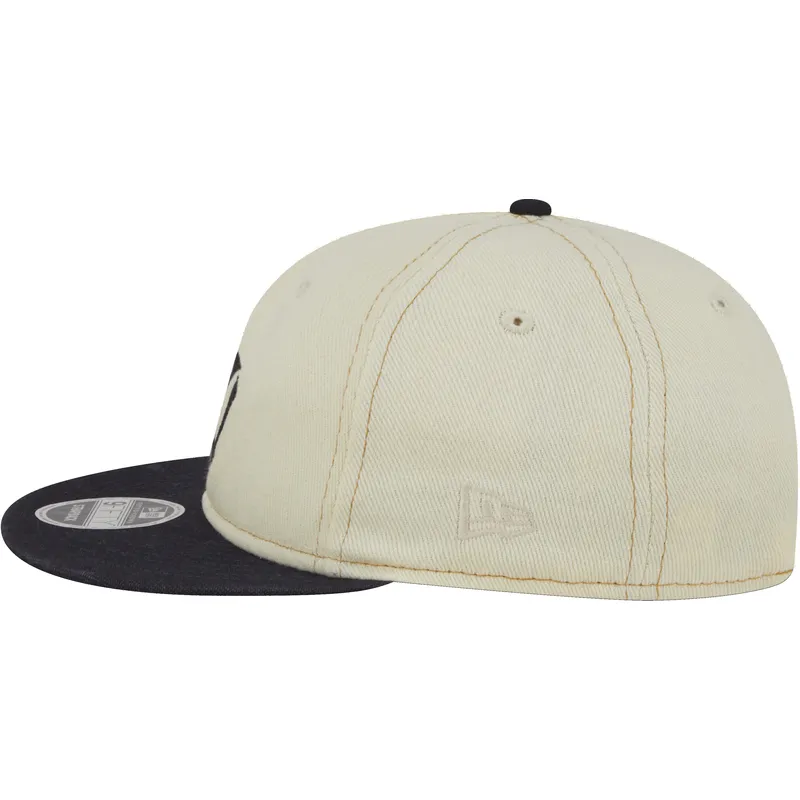 petten-plat-beige-verstelbaar-9fifty-retro-crown-denim-van-new-york-yankees-mlb-van-new-era