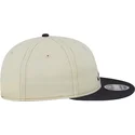 casquette-plate-beige-et-bleue-marine-9fifty-retro-crown-denim-atlanta-braves-mlb-new-era