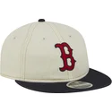 casquette-plate-beige-et-bleue-marine-9fifty-retro-crown-denim-boston-red-sox-mlb-new-era