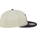 casquette-plate-beige-et-bleue-marine-9fifty-retro-crown-denim-boston-red-sox-mlb-new-era