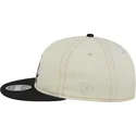 casquette-plate-beige-et-noire-9fifty-retro-crown-denim-chicago-white-sox-mlb-new-era