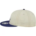 casquette-plate-beige-et-bleue-9fifty-retro-crown-denim-los-angeles-dodgers-mlb-new-era