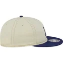 casquette-plate-beige-et-bleue-9fifty-retro-crown-denim-los-angeles-dodgers-mlb-new-era