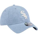 casquette-courbee-bleue-ajustable-9twenty-washed-denim-chicago-white-sox-mlb-new-era