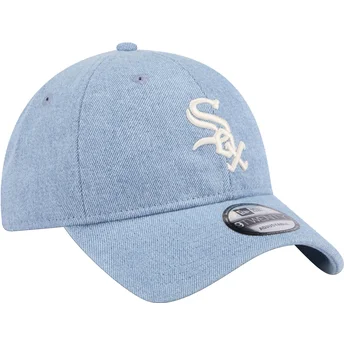 Casquette courbée bleue ajustable 9TWENTY Washed Denim Chicago White Sox MLB New Era